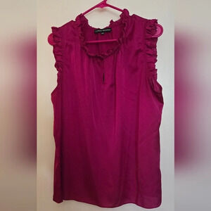 Catherine Malandrino Women's Blouse Ruffled Sleeves